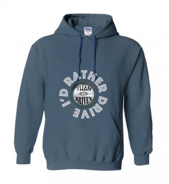 I'd Rather - Hoodie Gildan 18500 Indigo Blue Unisex Teens