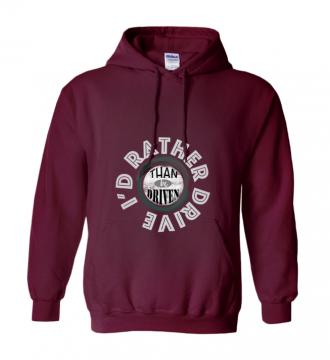 I'd Rather - Hoodie Gildan 18500 Maroon Unisex Teens