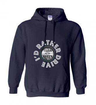 I'd Rather - Hoodie Gildan 18500 Navy Unisex Teens