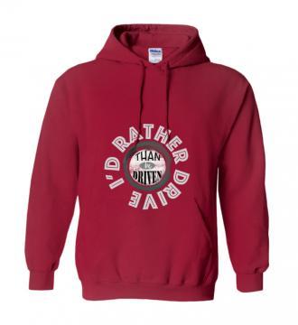 I'd Rather - Hoodie Gildan 18500 Red Unisex Teens