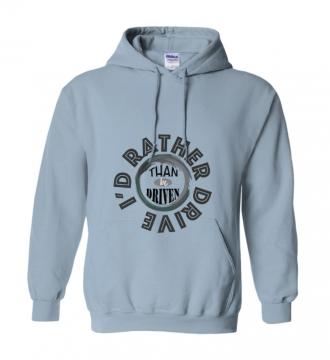 I'd Rather - Hoodie Gildan 18500 Light Blue Unisex Teens