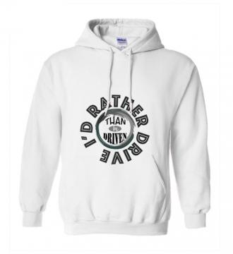 I'd Rather - Hoodie Gildan 18500 White Unisex Teens