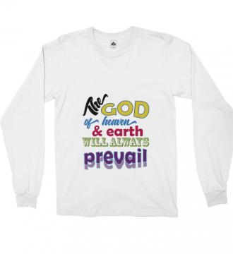 The God - Long Sleeve Alstyle 1304 White Unisex Adults