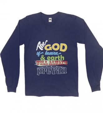 The God - Long Sleeve Alstyle 1304 Navy Unisex Adults