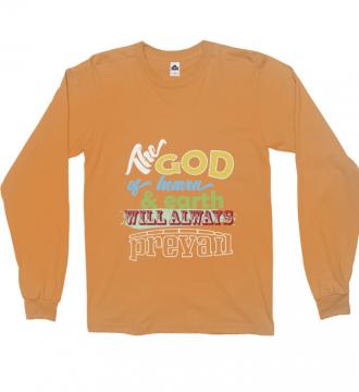 The God - Long Sleeve Alstyle 1304 Orange Unisex Adults