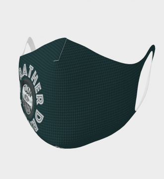 Reusable Face Mask - I'd Rather Dark Green Polyester Teens Small