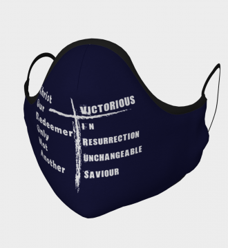 Reusable Face Mask - C.O.R.O.N.A Polyester - Microtwill with 2 Filters Adult Small Dark Blue