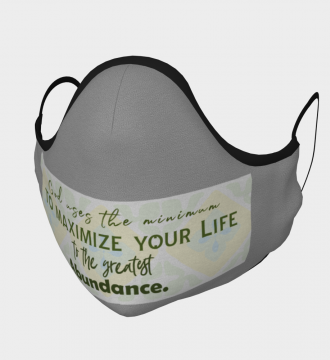 Reusable Face Mask - God Uses Polyester - Microtwill with 2 Filters Teens Small Gray