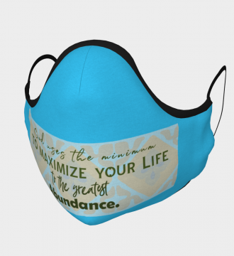 Reusable Face Mask - God Uses Polyester - Microtwill with 2 Filters Teens Small Blue