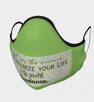 Reusable Face Mask - God Uses Polyester - Microtwill with 2 Filters Teens Small Green