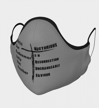 Reusable Face Mask - C.O.R.O.N.A Polyester - Microtwill with 2 Filters Teens Small Gray