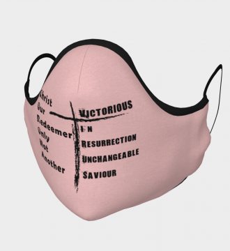 Reusable Face Mask - C.O.R.O.N.A Polyester - Microtwill with 2 Filters Teens Small Pink