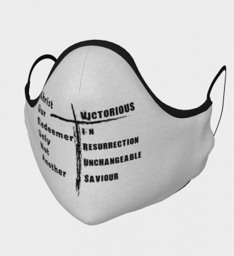 Reusable Face Mask - C.O.R.O.N.A Polyester - Microtwill with 2 Filters Teens Small Light Grey