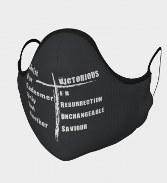 Reusable Face Mask - C.O.R.O.N.A Polyester - Microtwill with 2 Filters Teens Small Dark Metal