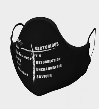 Reusable Face Mask - C.O.R.O.N.A Polyester - Microtwill with 2 Filters Teens Small Black