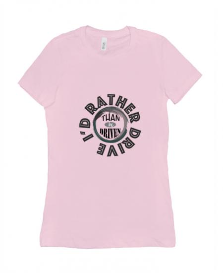 I'd Rather - T-shirt Bella + Canvas 6004 Pink Women's Adults