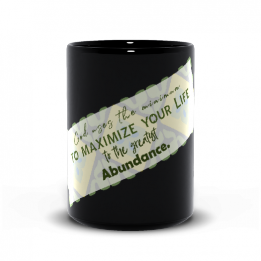 Glossy Ceramic Mug All Black 15-Oz God Uses 