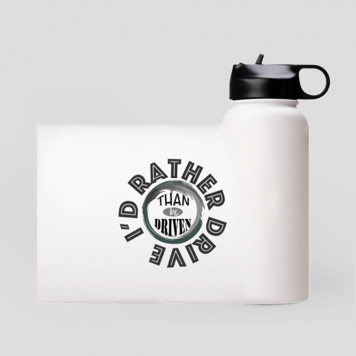 Premium Water Bottle White 32-Oz I'd Rather