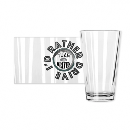 Pint Glass Clear 16-Oz I'd Rather