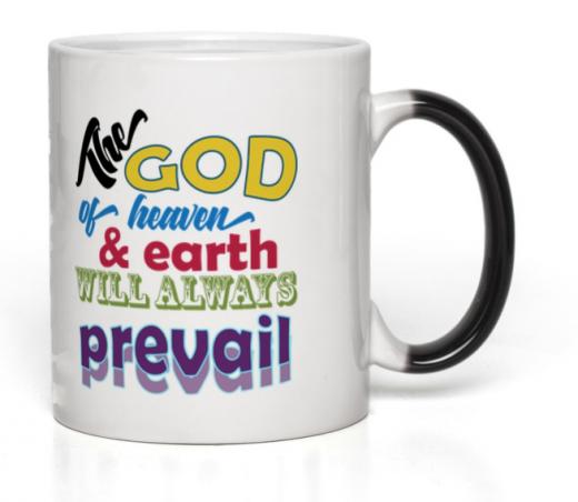 Ceramic Magic Mug Black 11-Oz The God