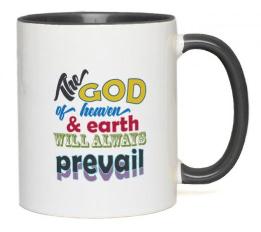 Ceramic Mug The God 11-Oz White with Black Accent