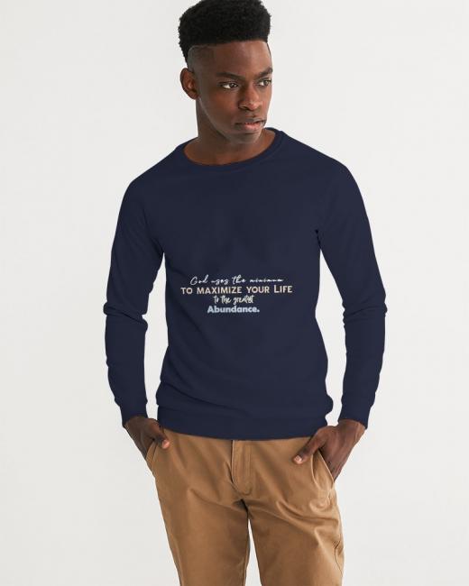 God Uses Long Sleeve Men's Graphic Sweatshirt Blue Size XS