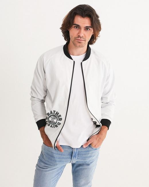 I'd rather Drive Long Sleeves Men's Bomber Jacket White Size 3XL