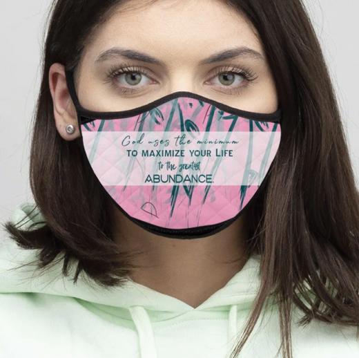 4-Piece God Uses - Quilted Classic Elastic Pink Face Mask