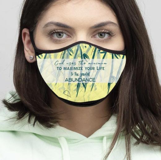 4-Piece God Uses - Quilted Classic Elastic Yellow Face Mask