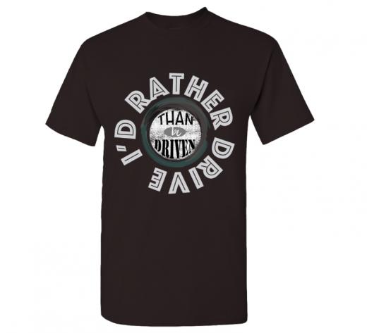 I'd Rather - T-shirt Gildan 5000 Dark Chocolate Unisex Adults