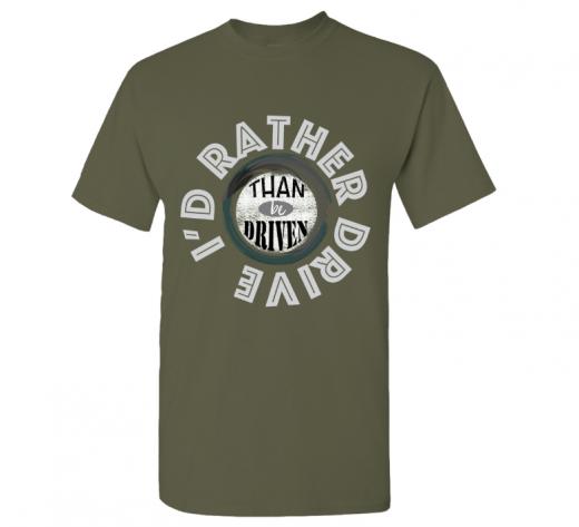 I'd Rather - T-shirt Gildan 5000 Military Green Unisex Adults