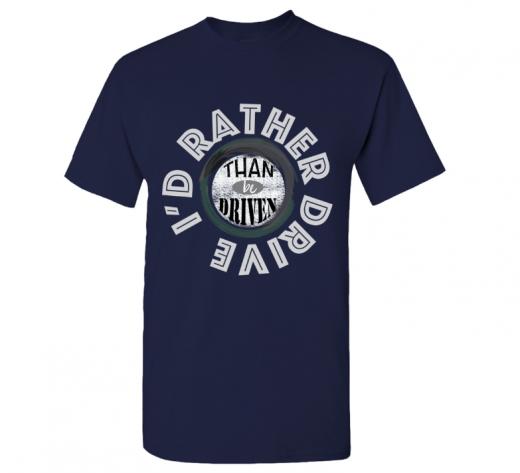 I'd Rather - T-shirt Gildan 5000 Navy Blue Unisex Adults