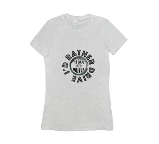 I'd Rather - T-shirt Bella + Canvas 6004 Ash Grey Women's Adults