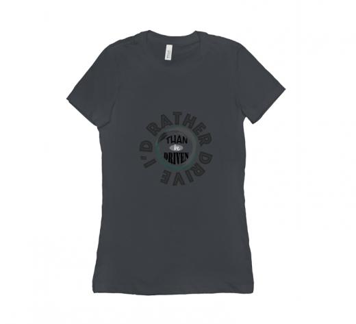 I'd Rather - T-shirt Bella + Canvas 6004 Asphalt Women's Adults