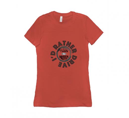 I'd Rather - T-shirt Bella + Canvas 6004 Coral Women's Adults