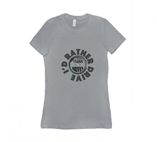 I'd Rather - T-shirt Bella + Canvas 6004 Silver Women's Adults