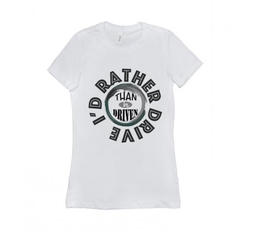 I'd Rather - T-shirt Bella + Canvas 6004 White Women's Adults