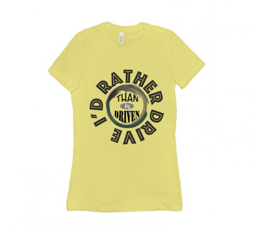 I'd Rather - T-shirt Bella + Canvas 6004 Yellow Women's Adults