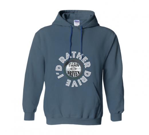 I'd Rather - Hoodie Gildan 18500 Indigo Blue Unisex Teens