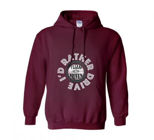 I'd Rather - Hoodie Gildan 18500 Maroon Unisex Teens