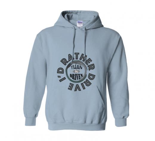 I'd Rather - Hoodie Gildan 18500 Light Blue Unisex Teens