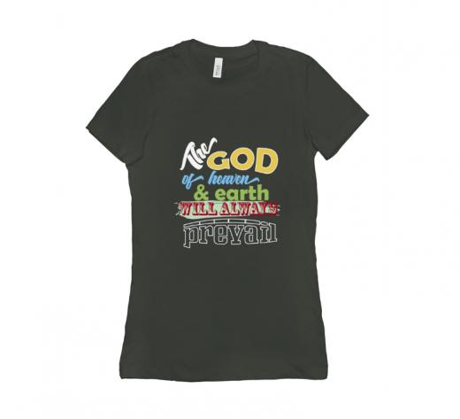 The God - T-shirt Bella + Canvas 6004 Army Women's Adults