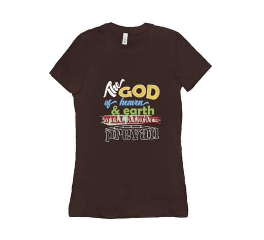 The God - T-shirt Bella + Canvas 6004 Chocolate Women's Adults