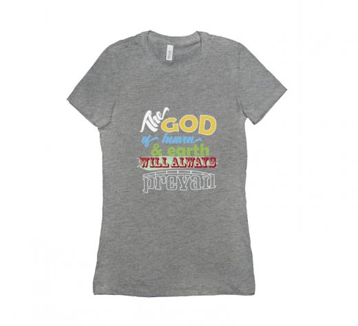 The God - T-shirt Bella + Canvas 6004 Deep Heather Women's Adults