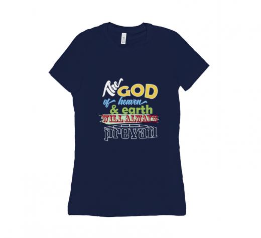 The God - T-shirt Bella + Canvas 6004 Navy Women's Adults