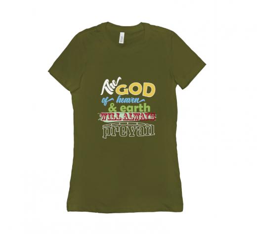 The God - T-shirt Bella + Canvas 6004 Olive Women's Adults