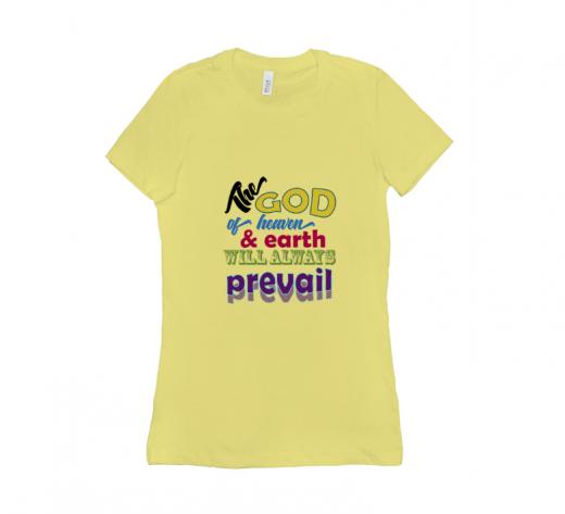 The God - T-shirt Bella + Canvas 6004 Yellow Women's Adults