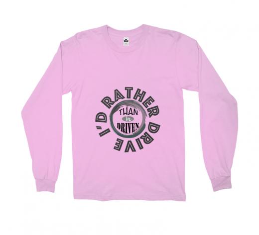 I'd Rather - Long Sleeve Alstyle 1304 Pink Unisex Adults