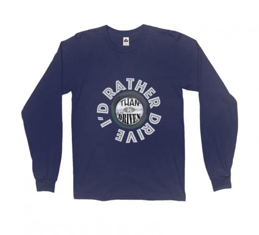 I'd Rather - Long Sleeve Alstyle 1304 Navy Unisex Adults