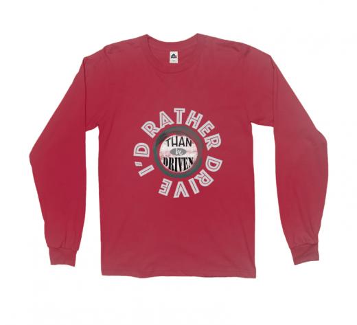 I'd Rather - Long Sleeve Alstyle 1304 Red Unisex Adults